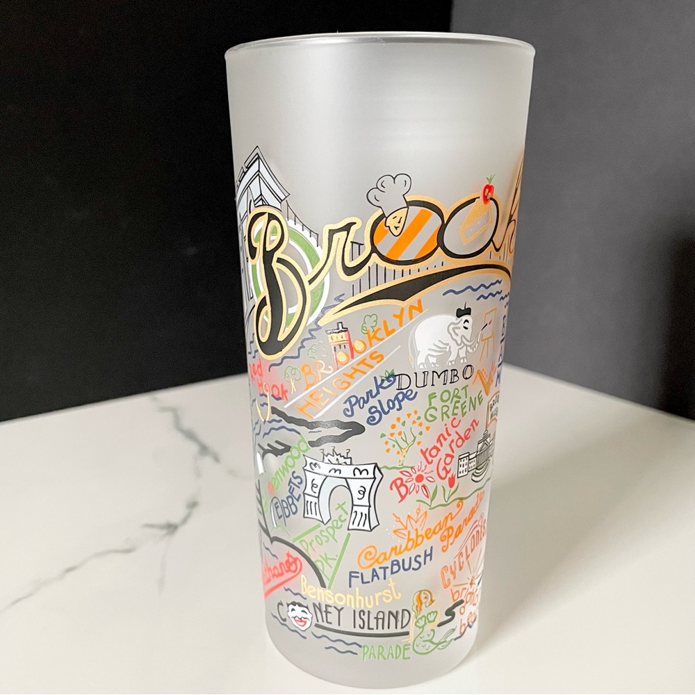 "Brooklyn" Highball Frosted Glass by CatStudio